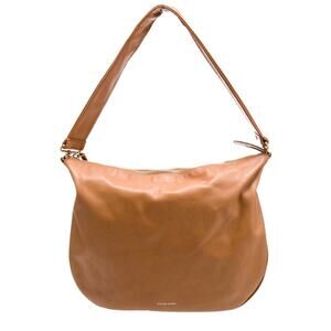 Mansur Gavriel Caramel Swing Leather Shoulder Bag Hobo Slouchy Italian Zip